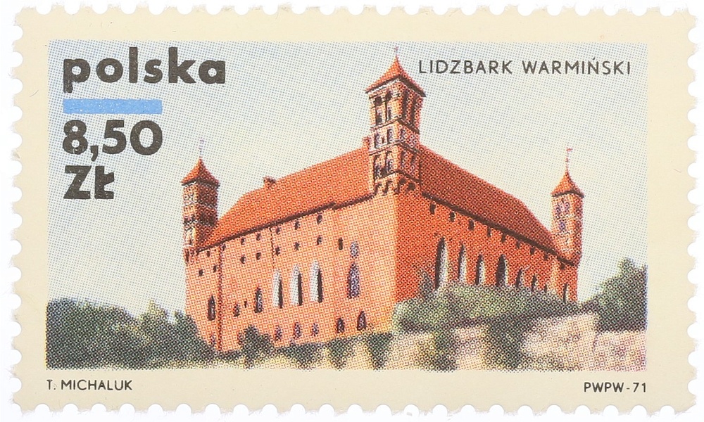Почтовая марка 8.50 злотых 1971 года Польша «Польские замки» — Фото №1