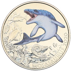 3 евро 2020 года Австрия «Супер динозавры — Мозазавр Гофманна» — Фото №1