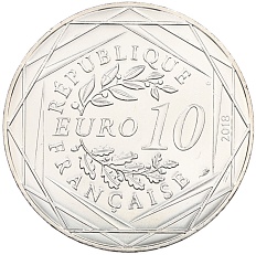 10 евро 2018 года Франция «Микки Маус и Франция — Эгюий-дю-Миди» — Фото №2