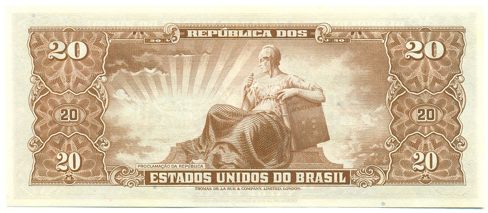20 крузейро 1962 года Бразилия — Фото №2