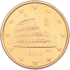 5 евроцентов 2009 года Италия — Фото №1