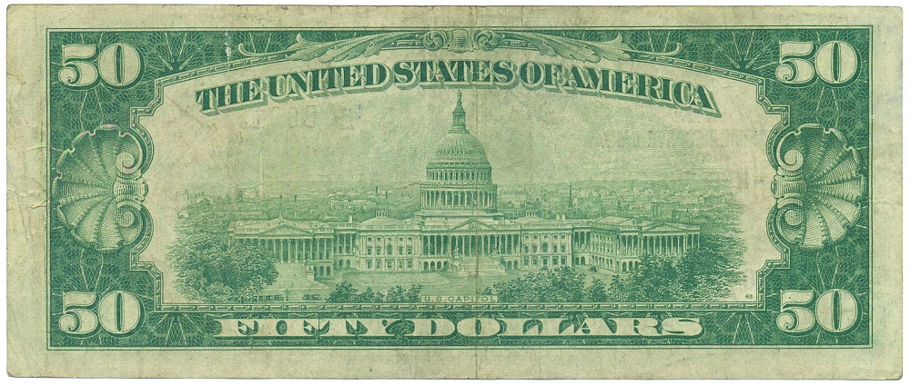 50 долларов 1929 года США (Нью-Йорк) — Фото №2