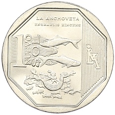 1 новый соль 2013 года Перу «Природные ресурсы Перу — Перуанский анчоус» — Фото №1