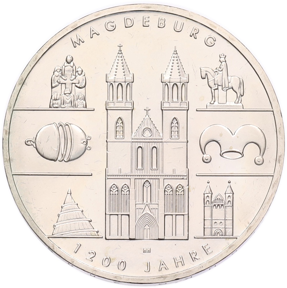 10 евро 2005 года A Германия «1200 лет Магдебургу» — Фото №1