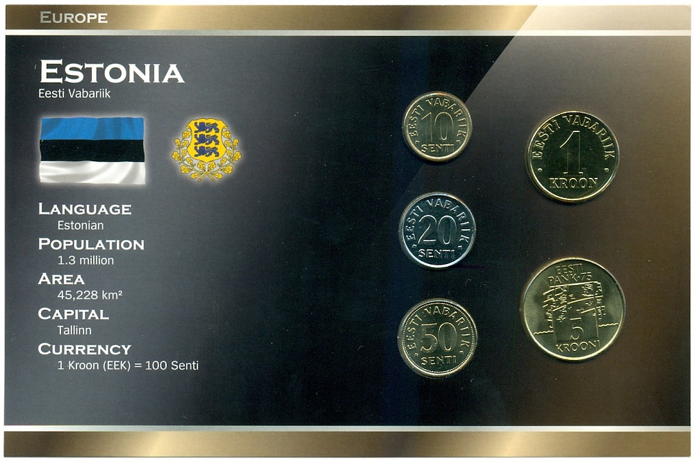 Набор монет 1994-2008 года Эстония — Фото №1