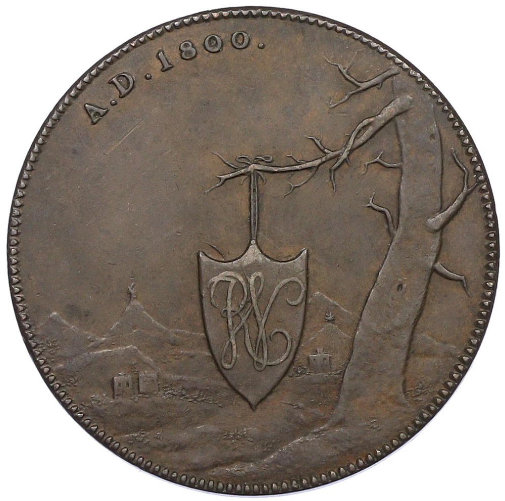 Токен 1/2 пенни 1800 года Ирландия — графство Уэксфорд — Фото №2