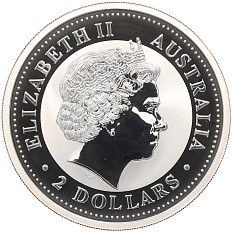 2 доллара 2003 года Австралия «Китайский гороскоп — Год козы» — Фото №2