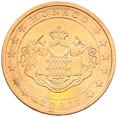 2 евроцента 2001 года Монако — Фото №1