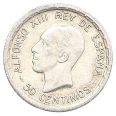 50 сентимо 1926 года Испания — Фото №1