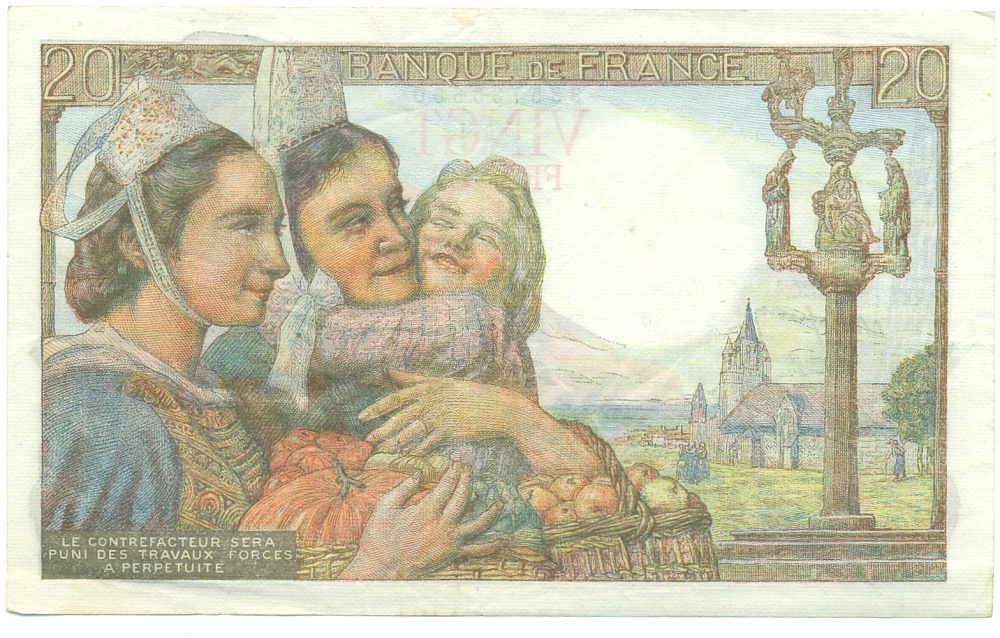 20 франков 1944 года Франция — Фото №2