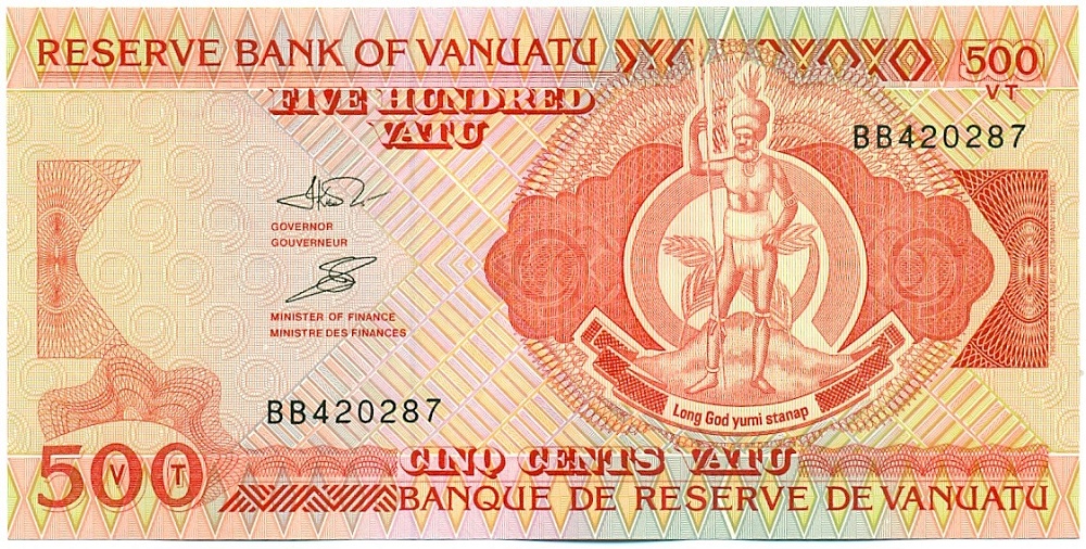 500 вату 1993 года Вануату — Фото №1