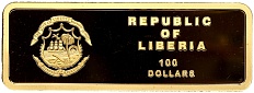100 долларов 2010 года Либерия «Китайский гороскоп — Год тигра» — Фото №2