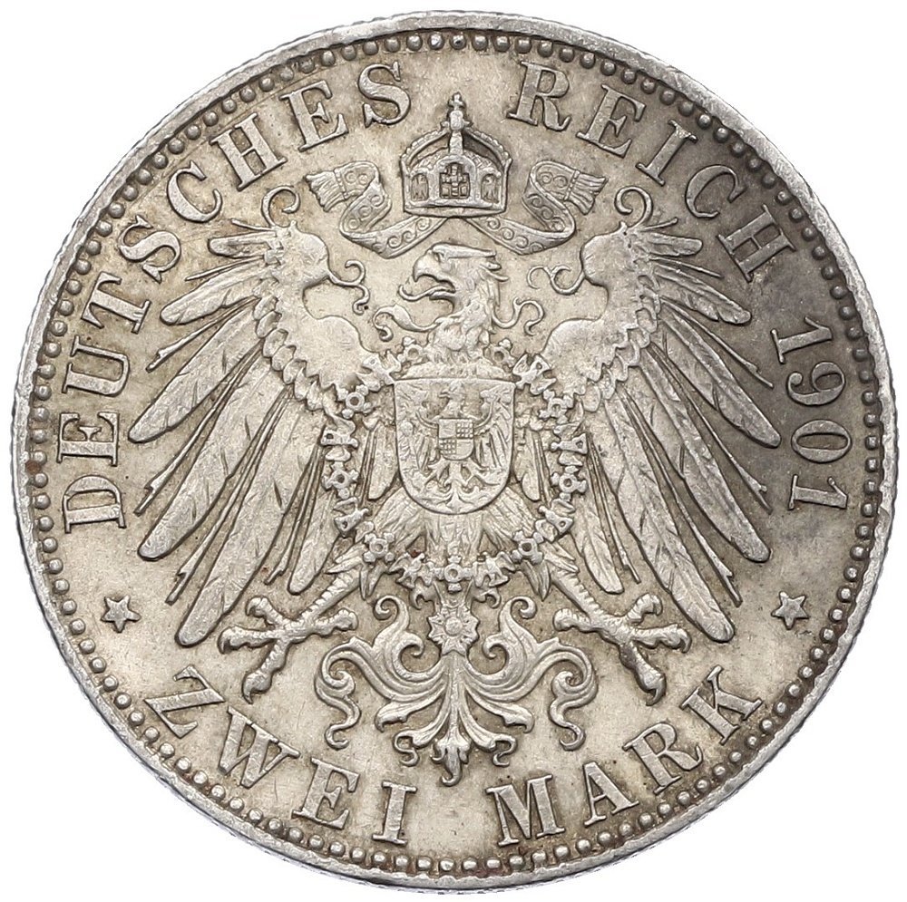 2 марки 1901 года Германия (Пруссия) «200-летие Пруссии» — Фото №2