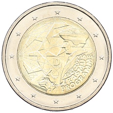 2 евро 2022 года J Германия «35 лет программе Эразмус» — Фото №1