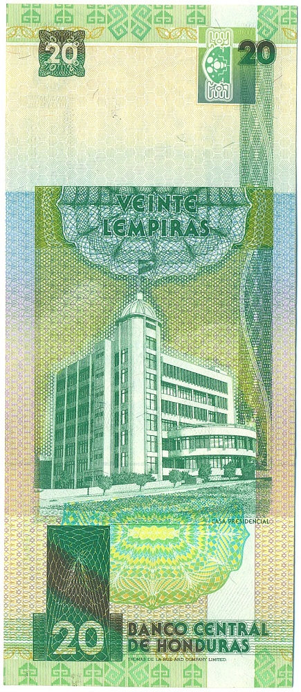 20 лемпир 1993 года Гондурас — Фото №2