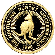 5 долларов 1998 года Австралия «Австралийский самородок — Кенгуру» — Фото №1