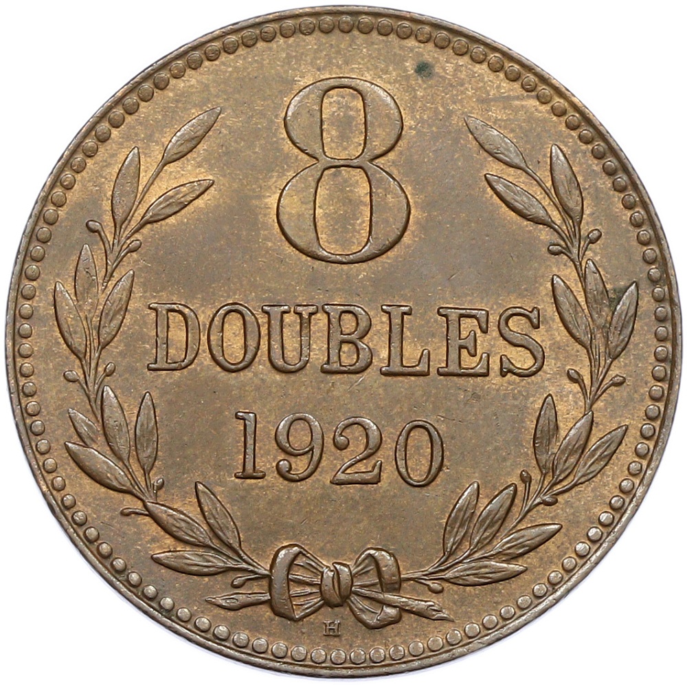 8 дублей 1920 года Гернси — Фото №1