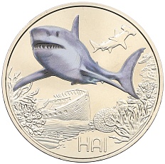 3 евро 2018 года Австрия «Животные со всего мира — Акула» — Фото №1