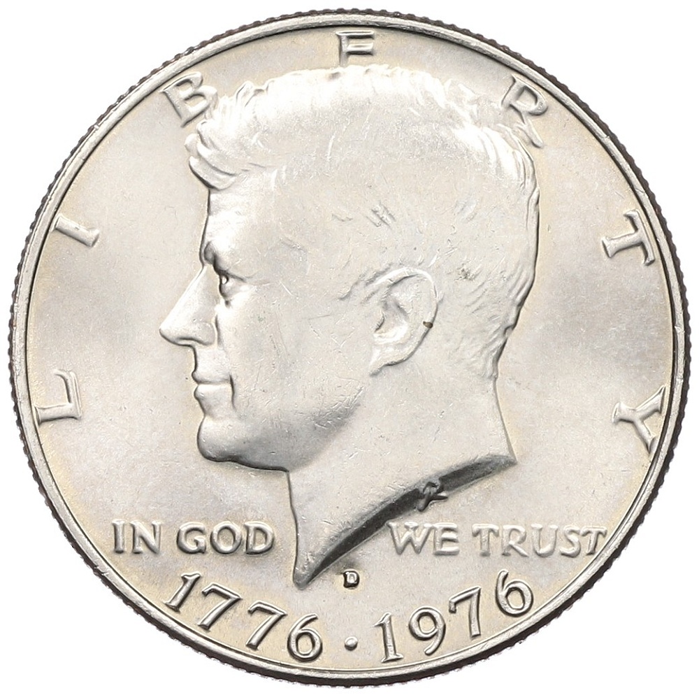 1/2 доллара (50 центов) 1976 года D США «200 лет Незавсимости» — Фото №1