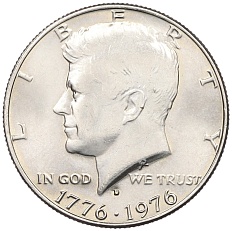 1/2 доллара (50 центов) 1976 года D США «200 лет Незавсимости» — Фото №1