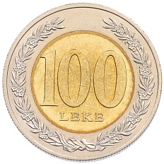 100 лек 2000 года Албания — Фото №2