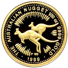 5 долларов 1999 года Австралия «Австралийский самородок — Кенгуру» — Фото №1