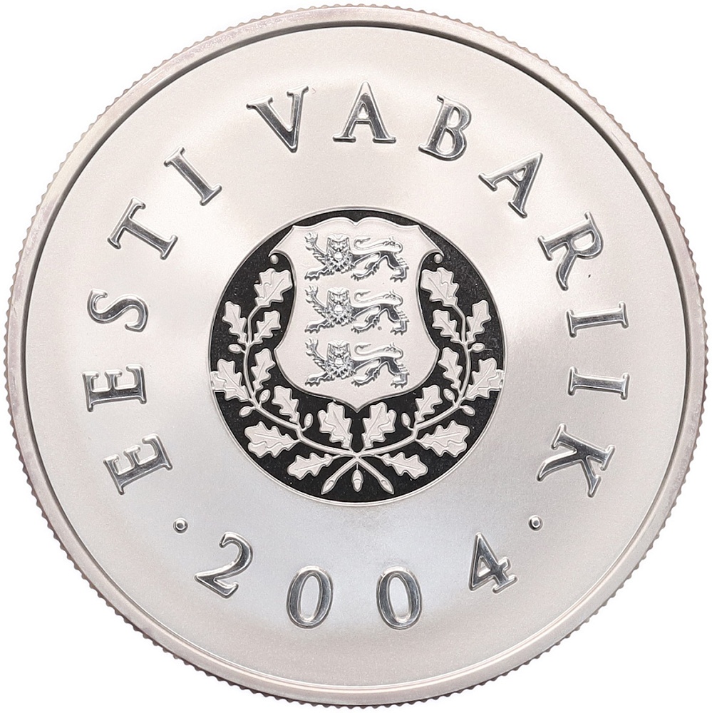10 крон 2004 года Эстония «120 лет флагу Эстонии» — Фото №2