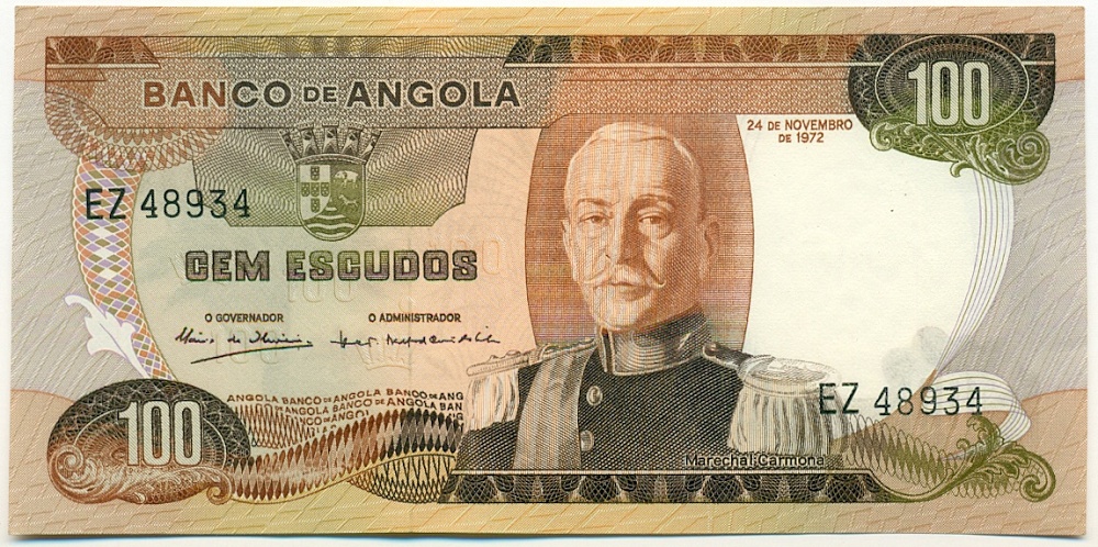100 эскудо 1972 года Ангола — Фото №1