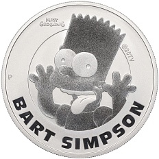 1 доллар 2022 года Тувалу «Симпсоны — Барт Симпсон» — Фото №1