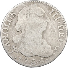 2 реала 1788 года Испания — Фото №1