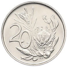 20 центов 1977 года ЮАР — Фото №1