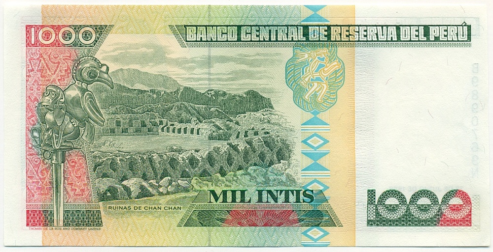 1000 инти 1988 года Перу — Фото №2