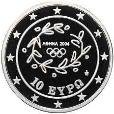 10 евро 2004 года Греция «XXVIII летние Олимпийские Игры в Афинах 2004 года — Борьба» — Фото №2