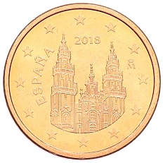 5 евроцентов 2018 года Испания — Фото №1