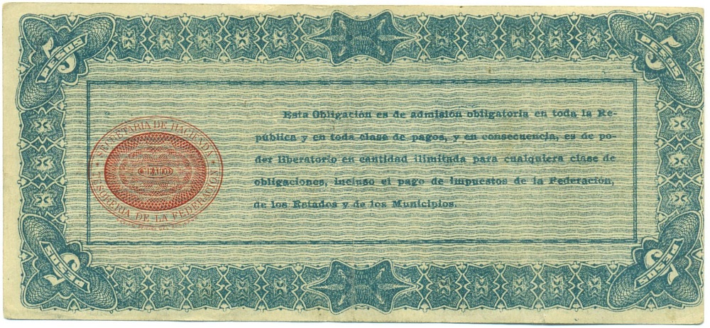 5 песо 1914 года Мексика (Временное правительство) — Фото №2