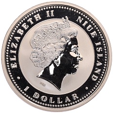 1 доллар 2008 года Ниуэ «Китайский гороскоп — Год крысы (Везение)» — Фото №2