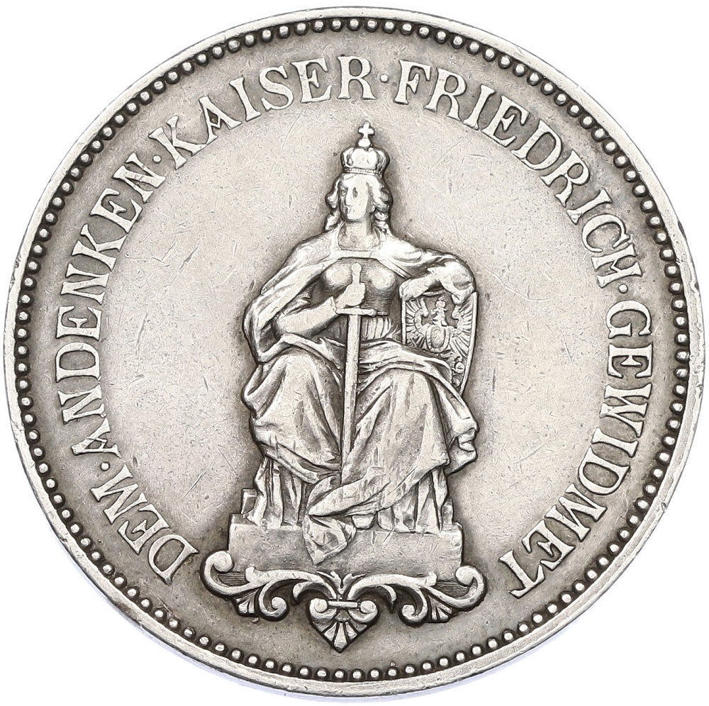 Медаль 1888 года Германия (Пруссия) «Смерть Фридриха III» — Фото №1