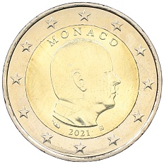 2 евро 2021 года Монако — Фото №1