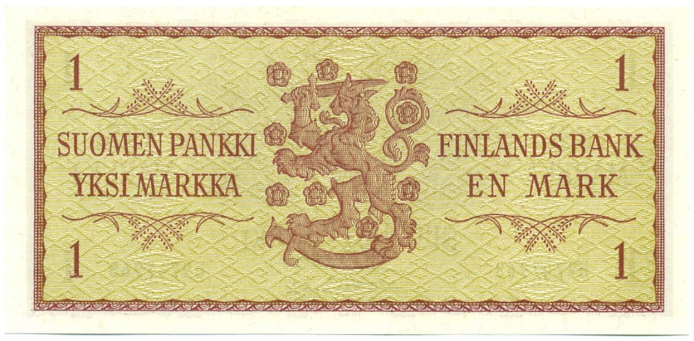 1 марка 1963 года Финляндия — Фото №2