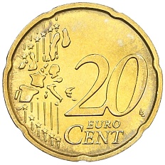 20 евроцентов 2002 года Италия — Фото №2