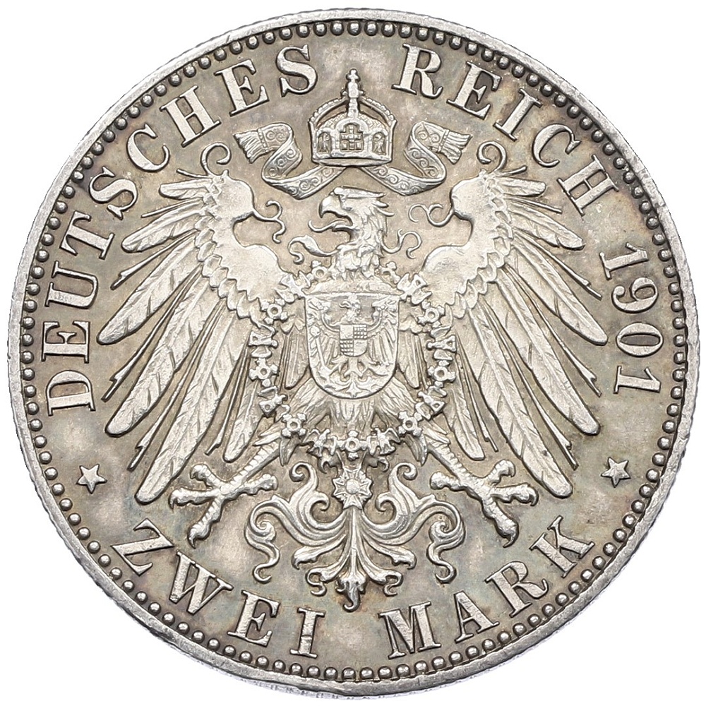 2 марки 1901 года Германия (Пруссия) «200-летие Пруссии» — Фото №2
