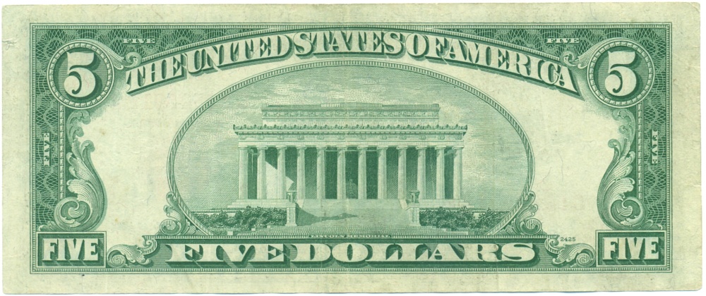 5 долларов 1953 года США — Фото №2