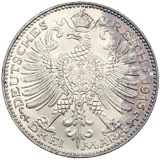 3 марки 1915 года Германия (Саксен-Веймар-Эйзенах) «100 лет Великим герцогам» — Фото №2