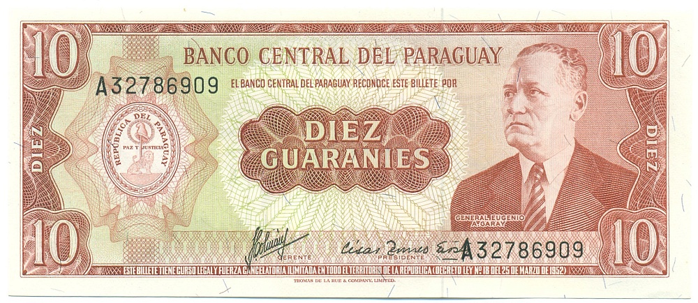 10 гуарани 1963 года Парагвай — Фото №1