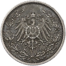 1/2 марки 1918 года A Германия — Фото №2