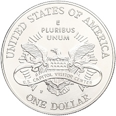1 доллар 2001 года Р США «Центр посещения Капитолия» — Фото №2