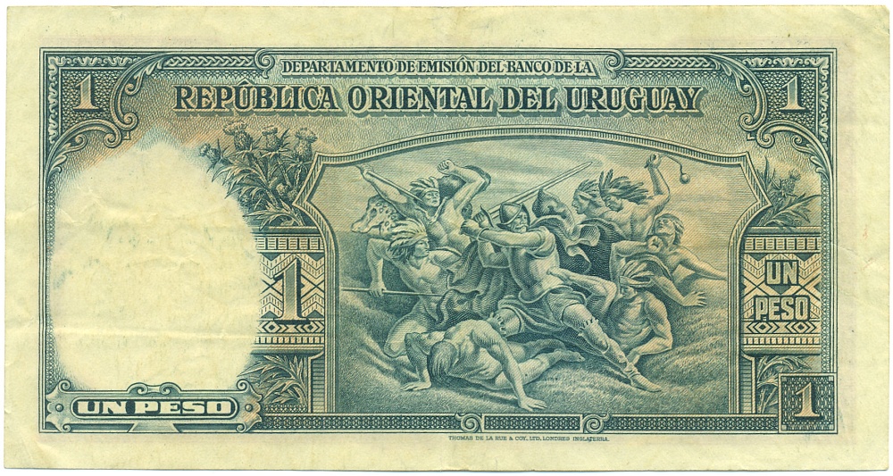 1 песо 1935 года Уругвай — Фото №2