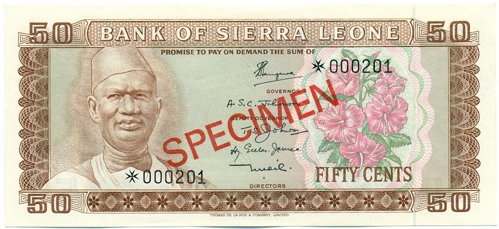 50 центов 2010 года Сьерра-Леоне (ОБРАЗЕЦ) — Фото №1