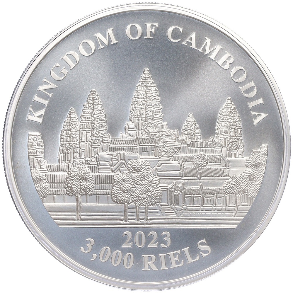 3000 риелей 2023 года Камбоджа «Дымчатый леопард» (Цветное покрытие) — Фото №2