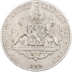 1 союзный талер 1859 года Нассау — Фото №2